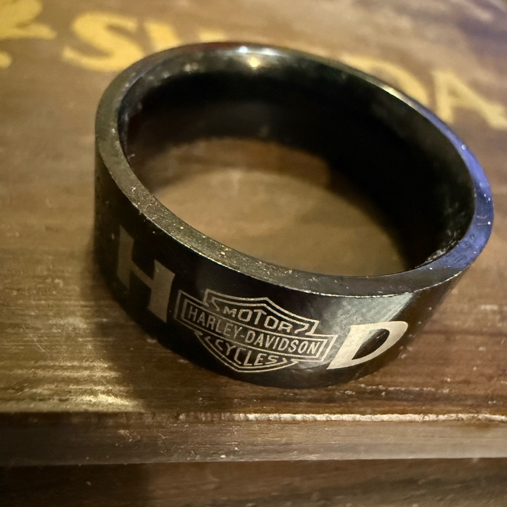 Harley-Davidson Black and Silver Ring